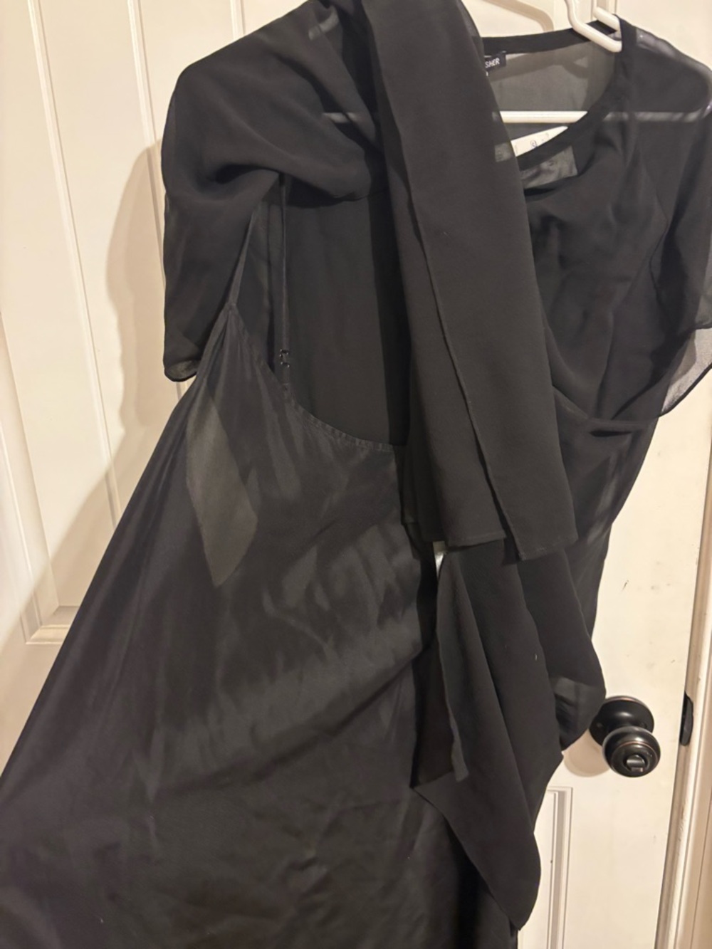 Eileen Fisher Black Ballet NK Boxy Dress Camisole: 100% Silk NWT with small flaw - Picture 7 of 8